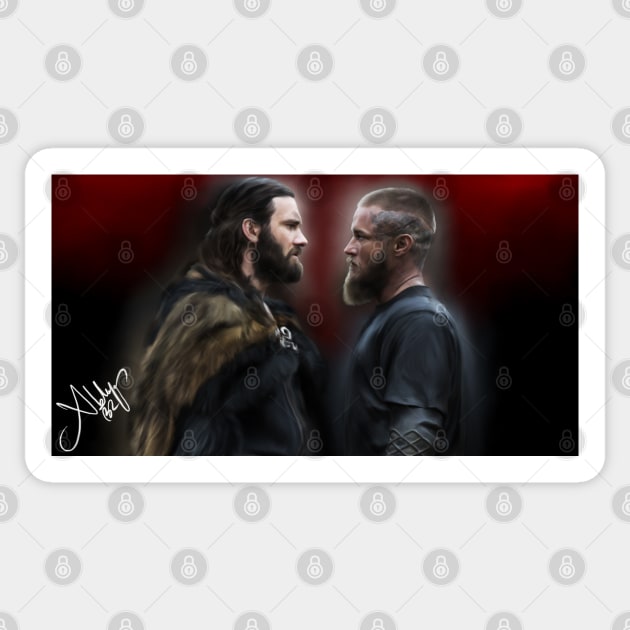 Rollo and Ragnar Sticker by Xbalanque